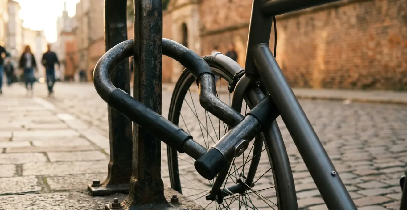 Antivol en U haute sécurité protégeant un vélo contre le vol
