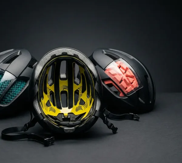 Comparaison visuelle des technologies de protection anti-rotation pour casques de vélo
