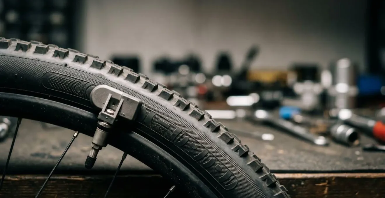 Capteur de pression intelligent monté sur valve de pneu de vélo moderne