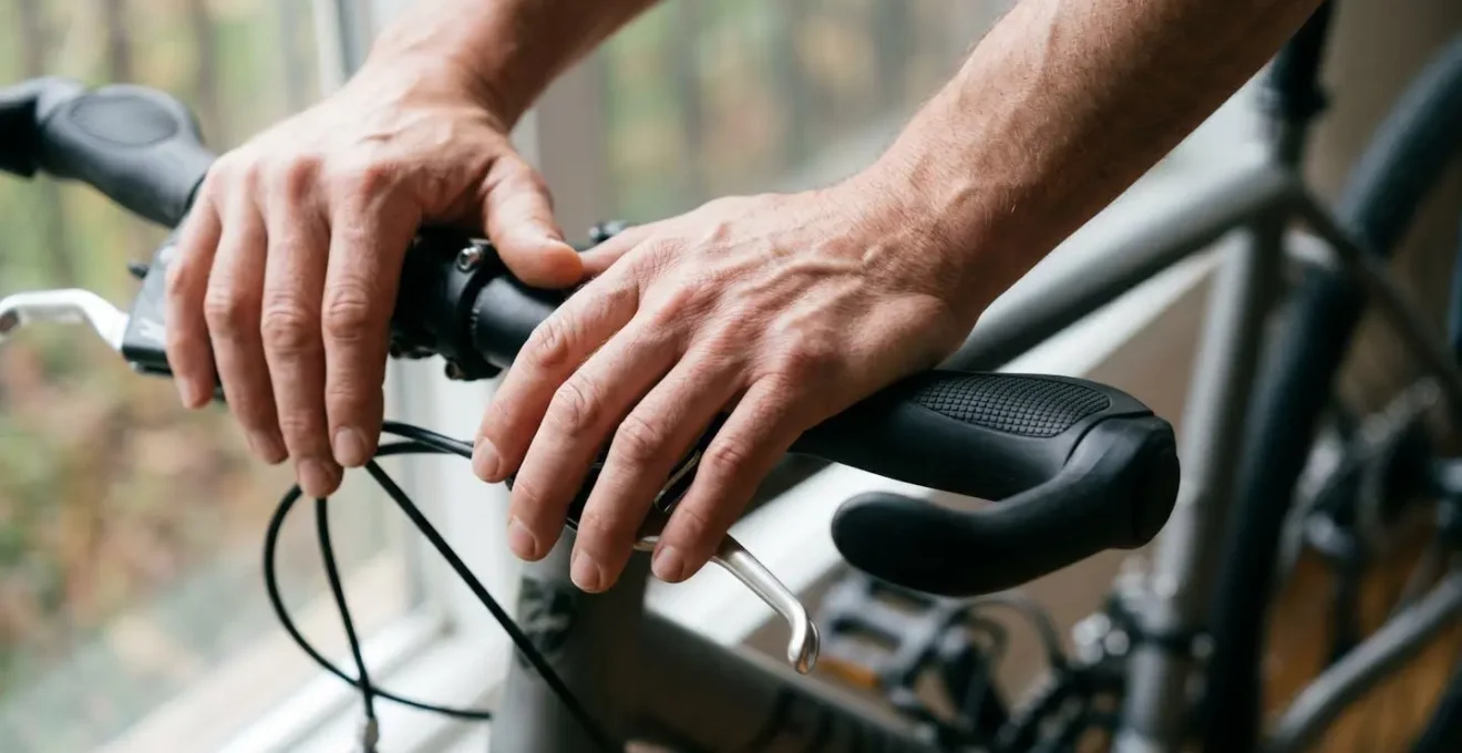 Poignées ergonomiques de vélo avec supports pour réduire les tensions